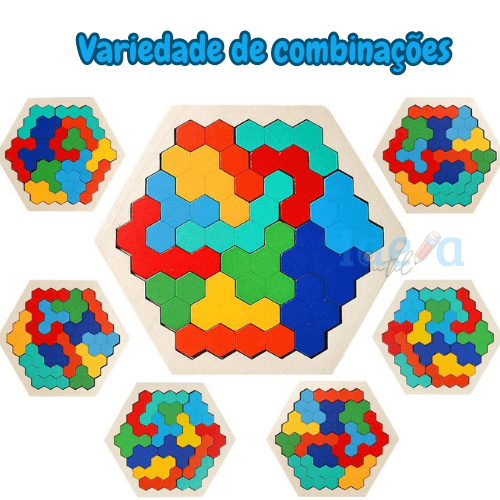 Quebra Cabeça Geométrico - Brinquedo Educativo