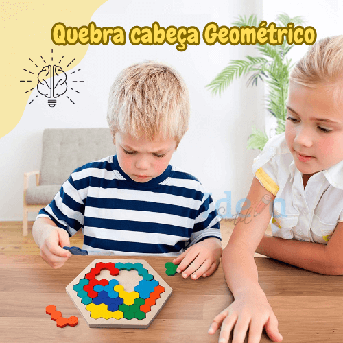 Quebra Cabeça Geométrico - Brinquedo Educativo