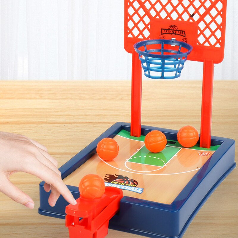 Mini Jogo Basquete De Mesa Brinquedo Com 6 Bolinhas Lançador em